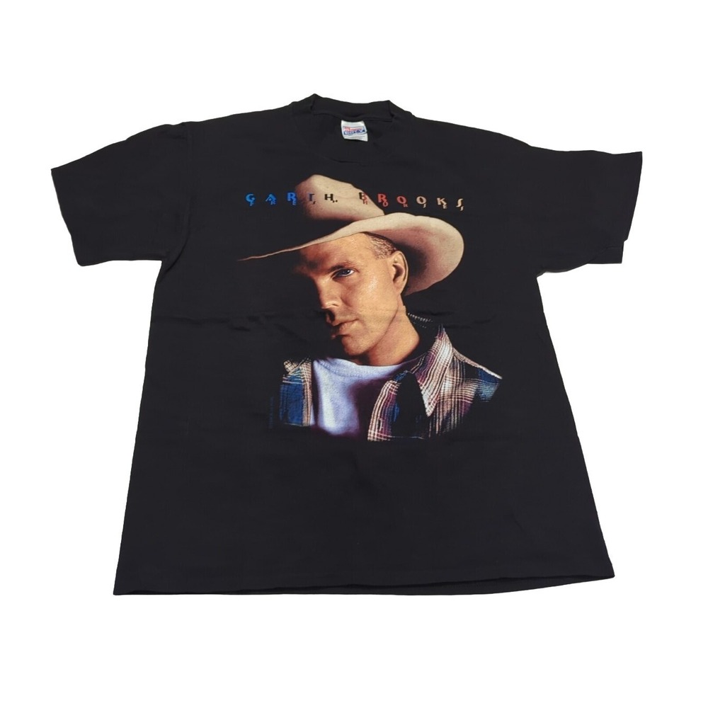 Vintage 1996 Blue Rose Garth Brooks Fresh Horses Concert T-Shirt Size Large
